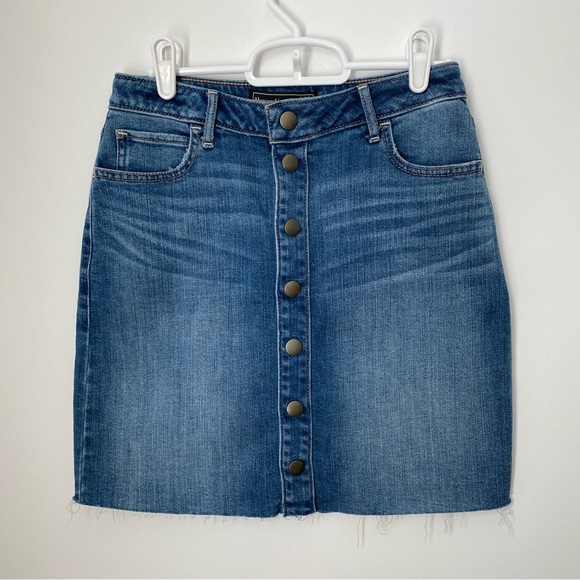 Abercrombie Snap Button Front Denim Mini Skirt - Picture 1 of 4